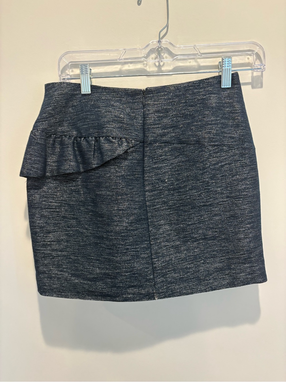 O'2nd Navy Asymmetrical Ruffle Mini Skirt - Picture 3 of 3